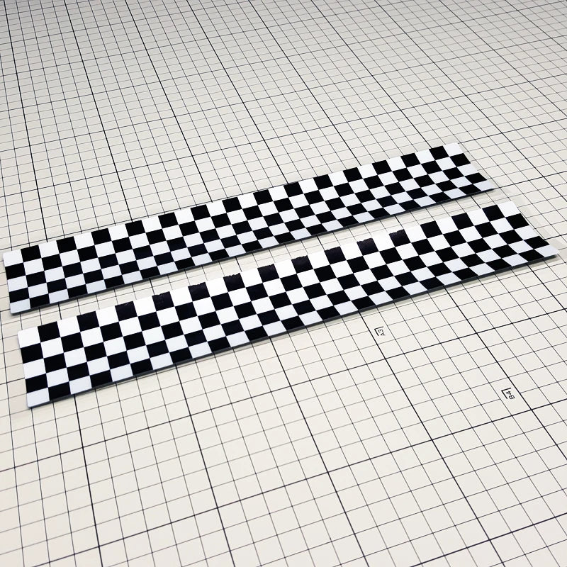 Black White Squa Stickers Waterproof Checkered Vinyl Decal