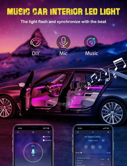 Neon Interior Ambient 315 Inch Fiber Optic RGB Strip