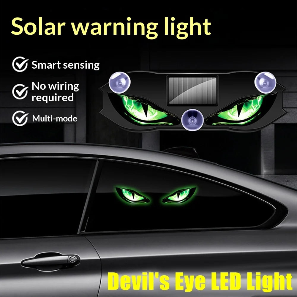 Solar Devil Eye Dynamic Expression Warning Truck Suction Cup