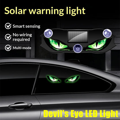 Solar Devil Eye Dynamic Expression Warning Truck Suction Cup