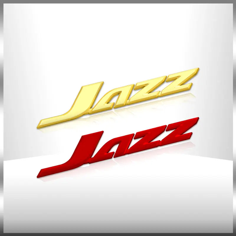 For Jazz Chrome Metal Letter Logo 3D Emblem Rear Trunk Badge