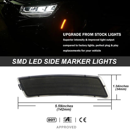 For Volkswagen Beetle 2012-2019 LED Fender Side Marker Smoked