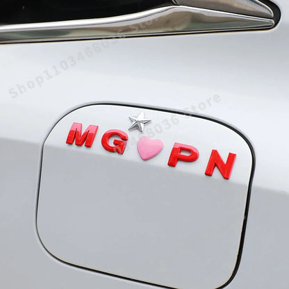 Red Metal Letters Numbers Alphabet Logo Emblem Badge Sticker