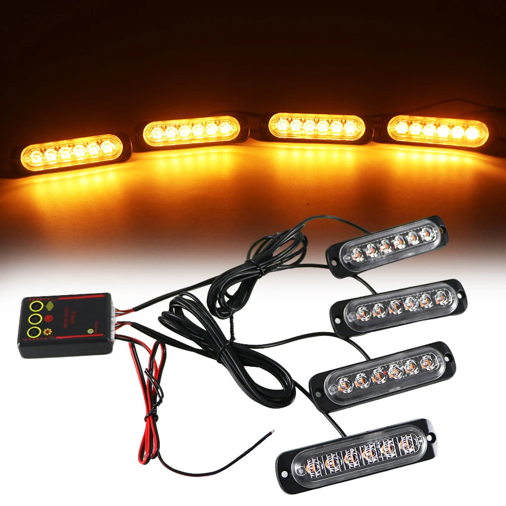 In Front Grille Lighting Emergency Strobe Warning Fireman Flash