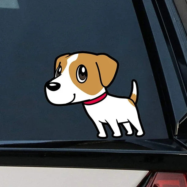 Design Sticky Cartoon Cute Schnauzer Jack Russell Terrier Sticker