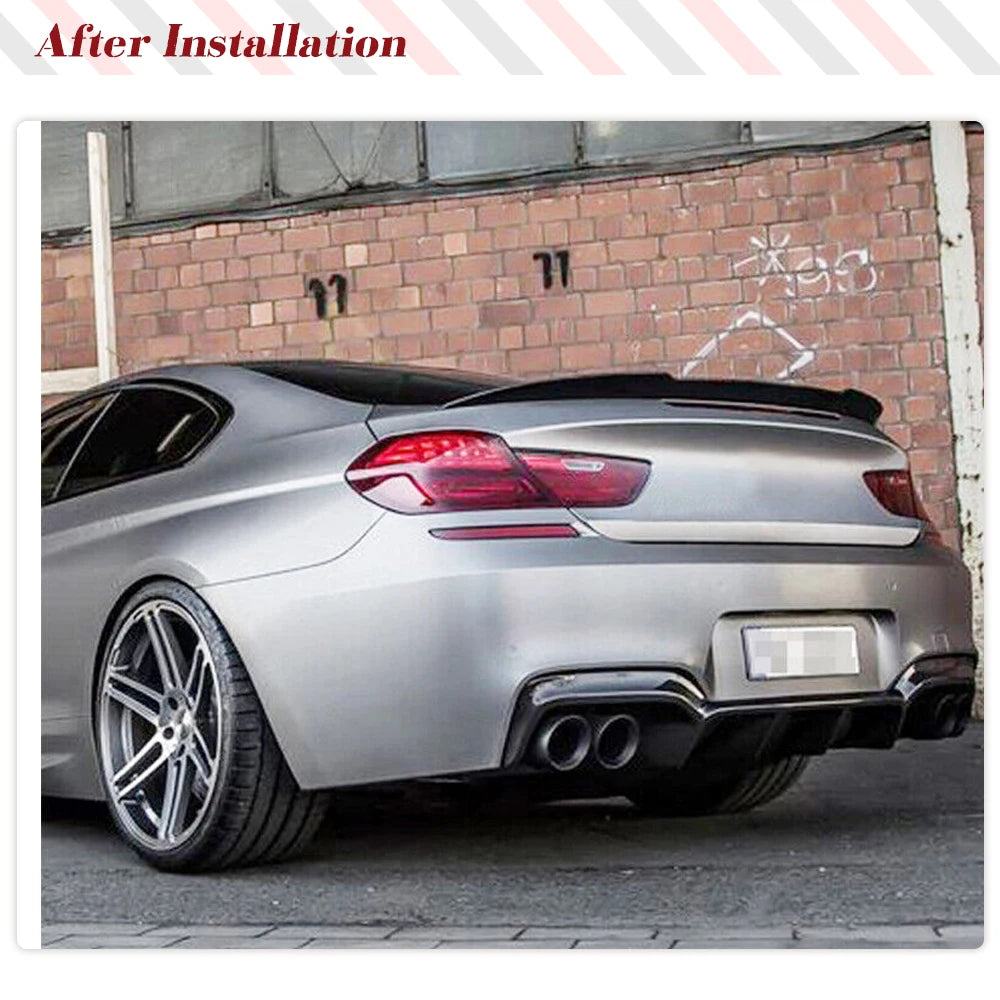 For BMW F06 F12 F13 M6 Carbon Fiber Frp Rear Bumper Diffuser