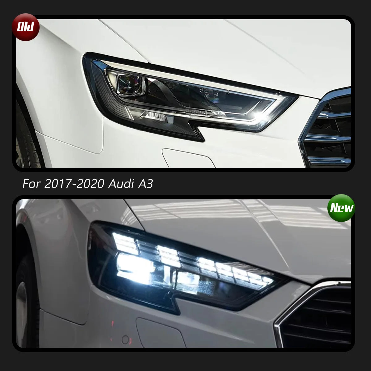 For Audi A3 Headlight A3L 2017-2020 Typy Upgrade Modified Drl