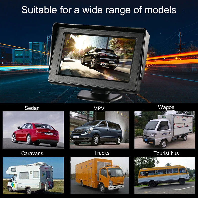 Easy Installation 4.3inch Or Rear View Camera Monitor Screen