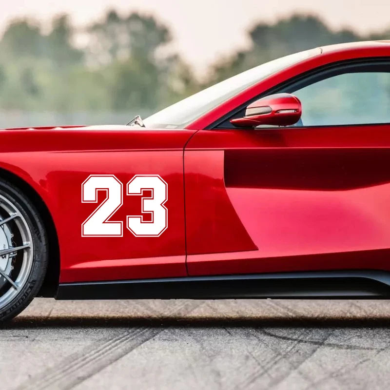 Racing Number Sticker Waterproof Vinyl Decal Stickers 20978