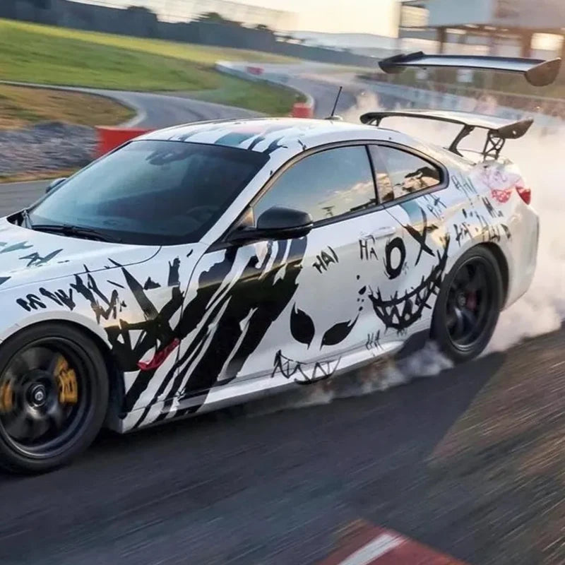 Scary Ahahah Pattern Sticker Body Sporty Jdm Stickers Exterior