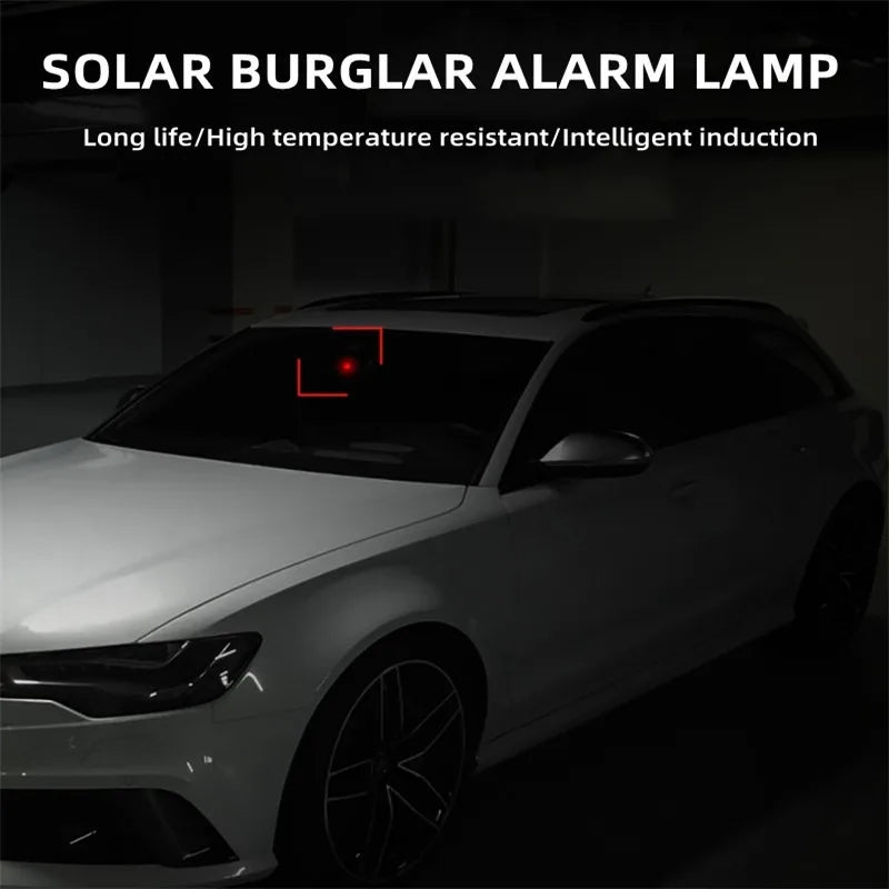 Solar Power Simulated Dummy Alarm Warning Anti Theft Flashing