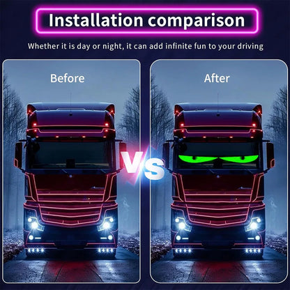 Devil Eyes Truck Full Color Windshield Programmable Display