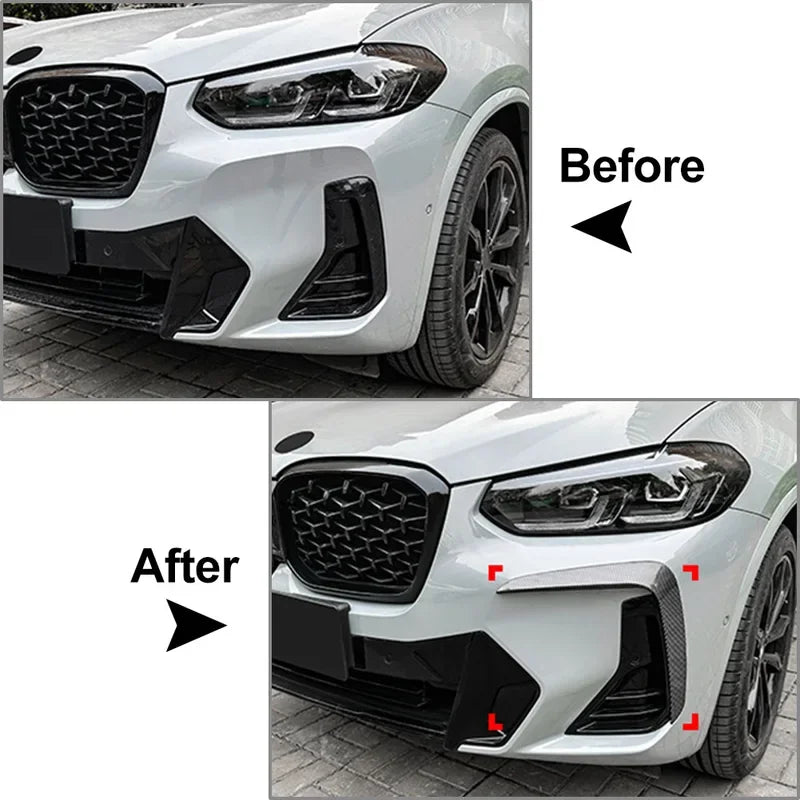 For BMW X3 G01 X4 G02 Front Bumper Air Vent Trim Exterior M