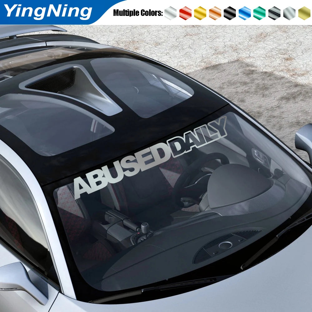 Abused Daily Sticker Funny Jdm Vinyl Windshield Decal Waterproof