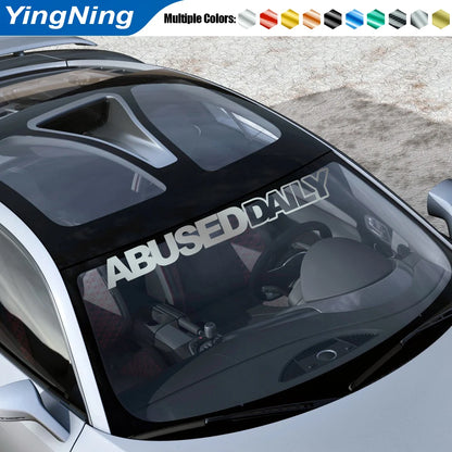 Abused Daily Sticker Funny Jdm Vinyl Windshield Decal Waterproof