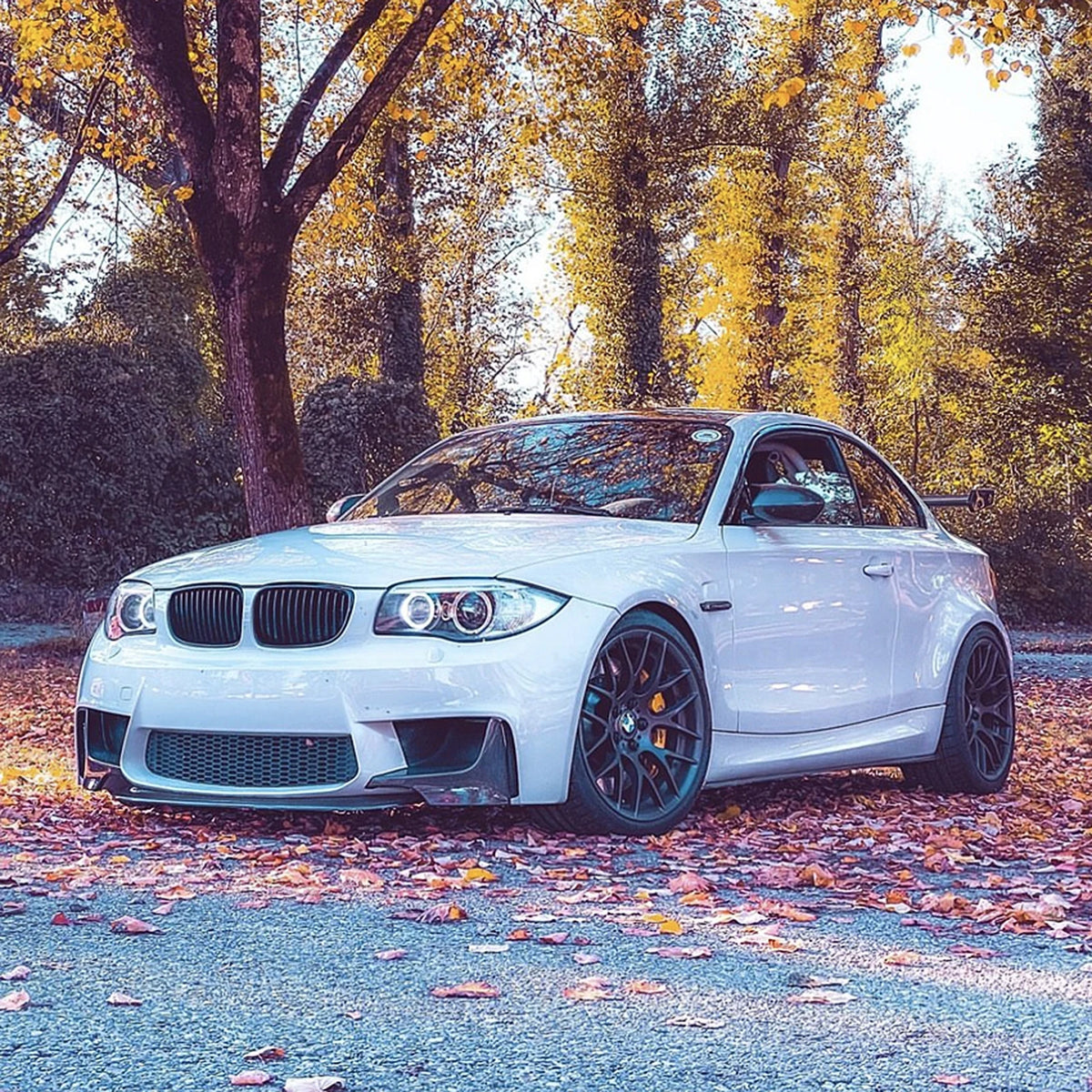 For BMW 1 Series E82 1M Front Bumper Side Splitter Cover Lip