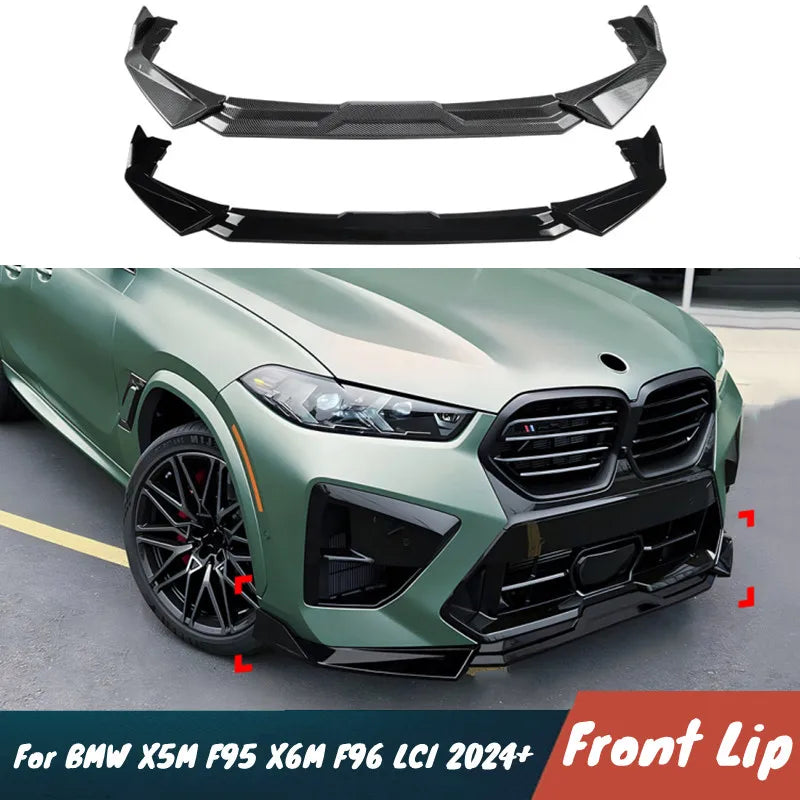 For BMW X5M F95 X6M F96 Lci Front Bumper Lip Spoiler Splitter