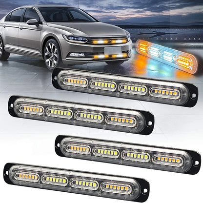 24 Strobe Bar Amber Grille Flash Side Taillight Beacon