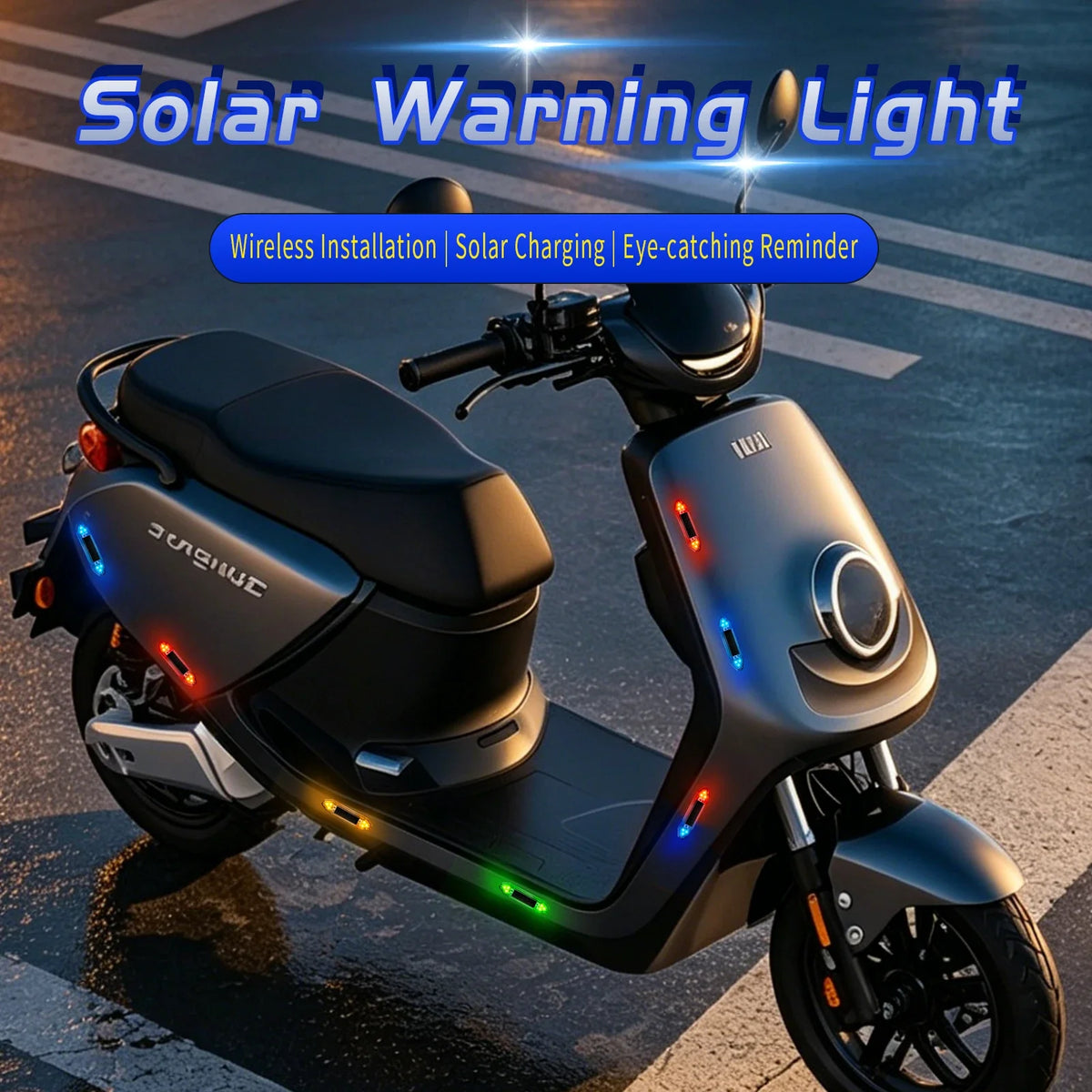 Solar Powered Anti Rear End Collision Flashing No Wiring