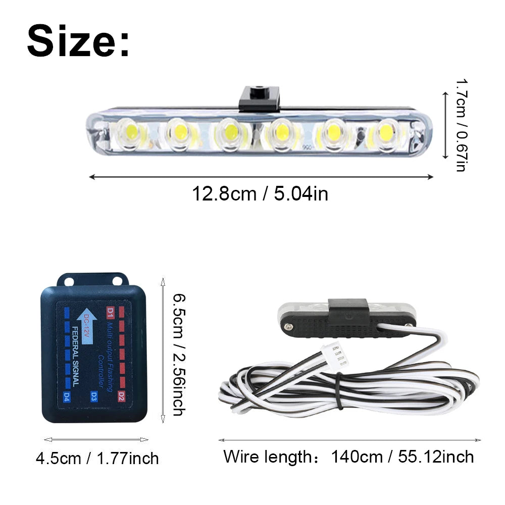 Strobe Flasher Wireless Remote Control Front Grille Flashing
