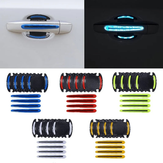 8pcs3d Carreflective Sticker Tape Reflector Fender Warning