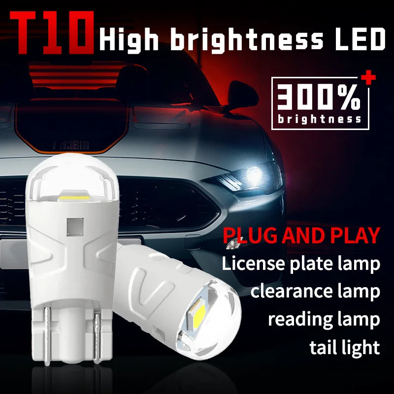 2X T10 W5W Bulbs Sidemarker Parking Width Interior Dome