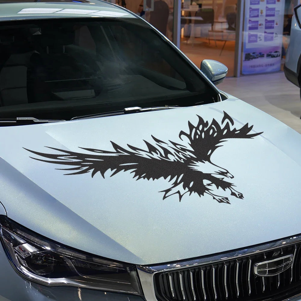 Bonnet Stickers Eagle Pattern Vinyl Decal Colorful Waterproof