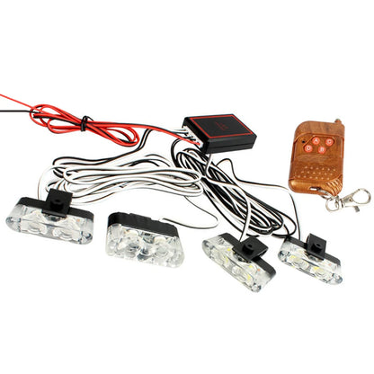 Set Strobe Warning Wireless Remote Control ABS White Yellow