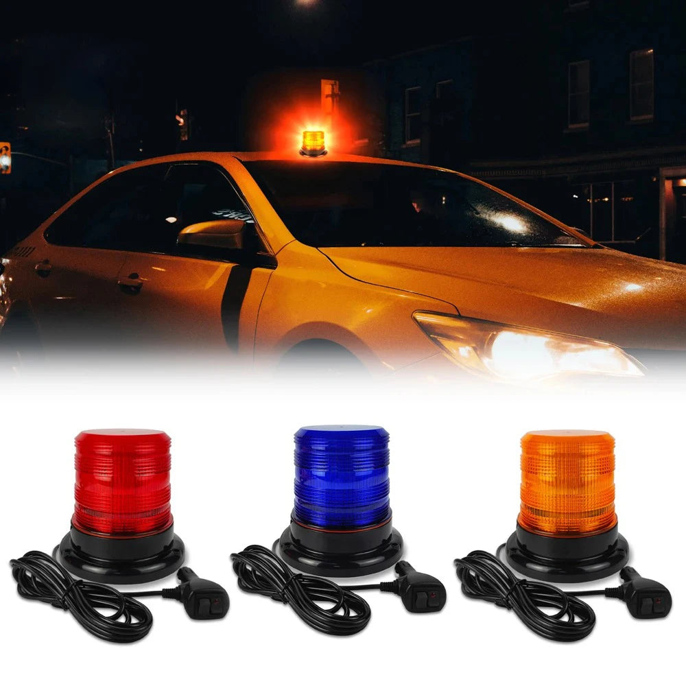 Strobe Warning 12V 24V Magnetic Base Emergency Beacon Truck