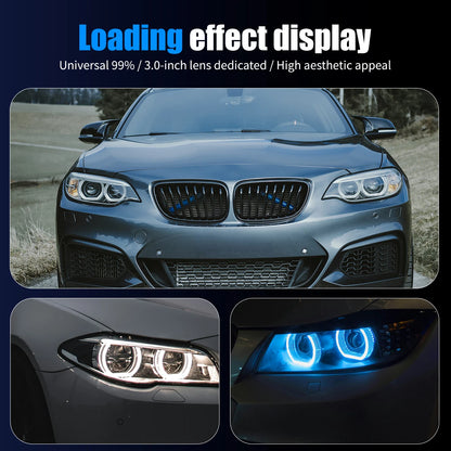 Inch Angel Eyes Headlight RGB Halo Ring 5D APP