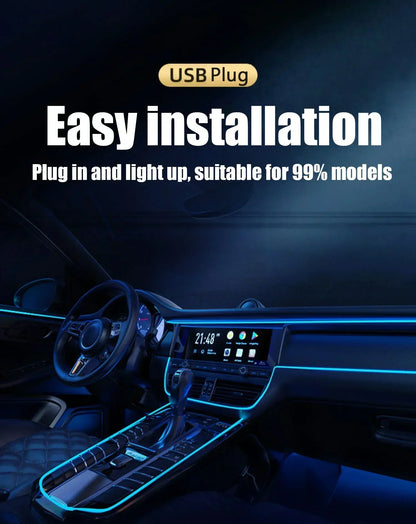 5M Ambient Interior Atmosphere Lighting Strip 5V Flexible El