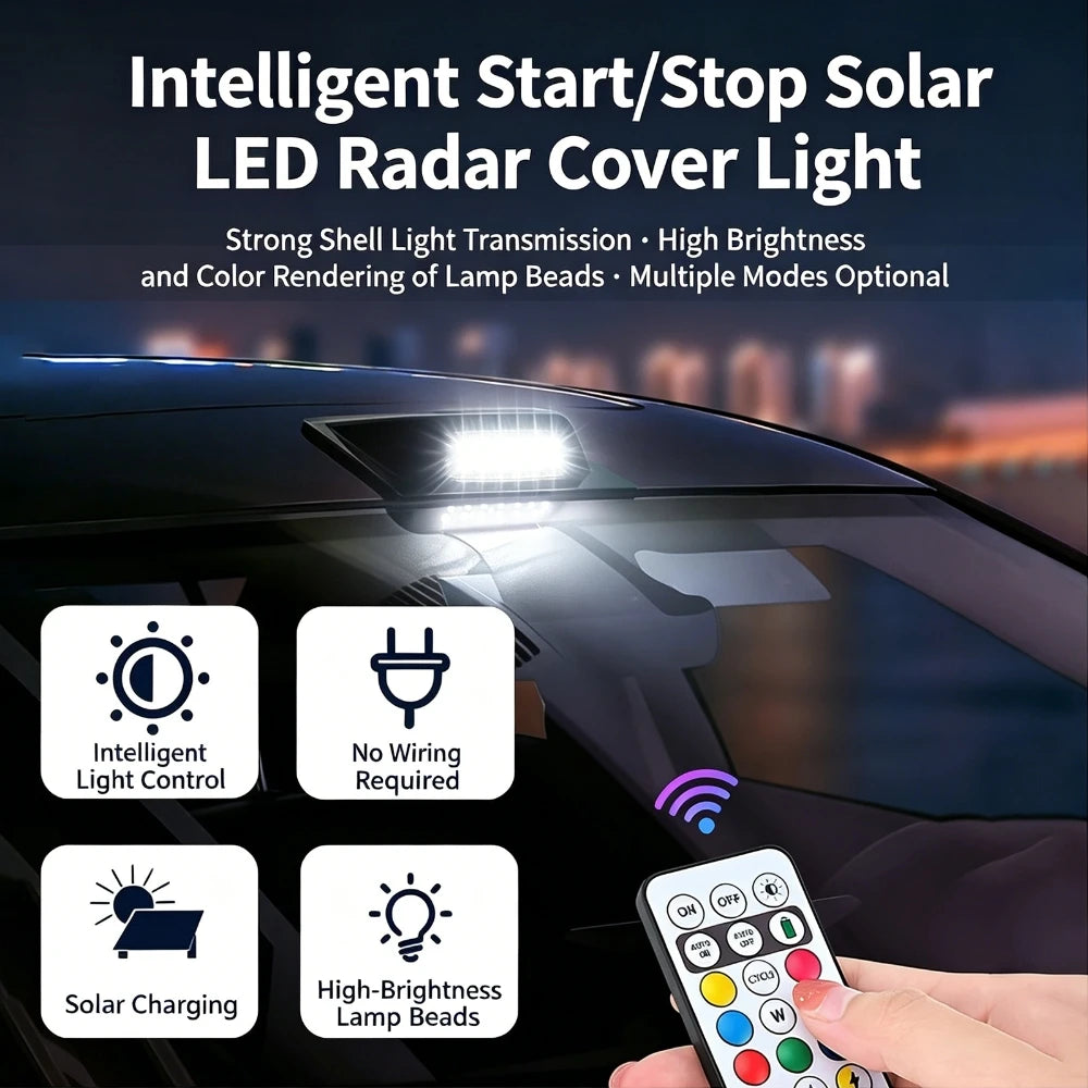 Solar Radar Roof start-stop Warning Remote Control Colors