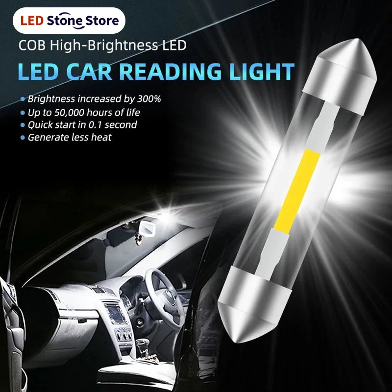 2PCS Interior Festoon 31MM 36MM 39MM 41MM C10W C5W