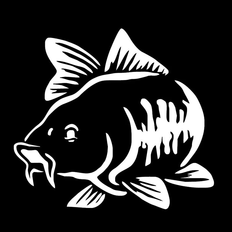 Y330A Sticker Fashion Fun Carp Fish Animal Waterproof Cover