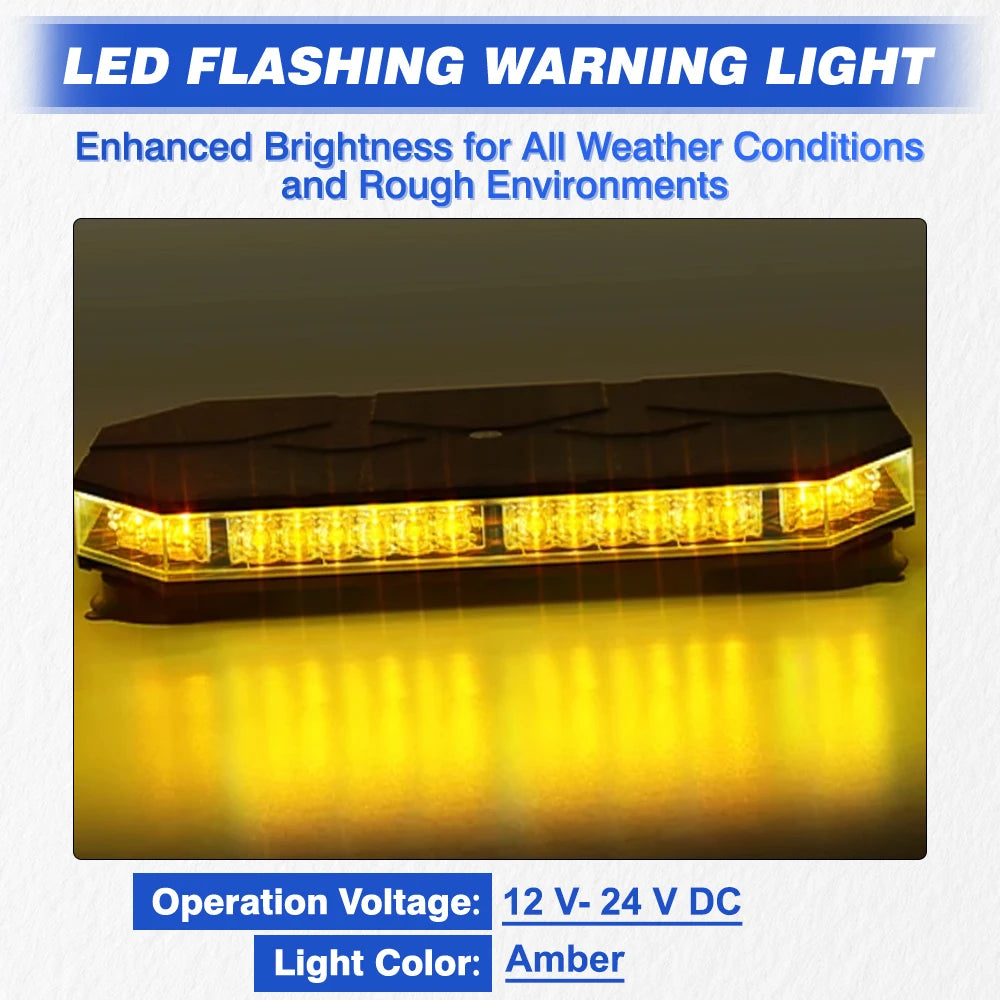 12-24v 42LED Strobe Warning Roof Emergency Safety Flashing