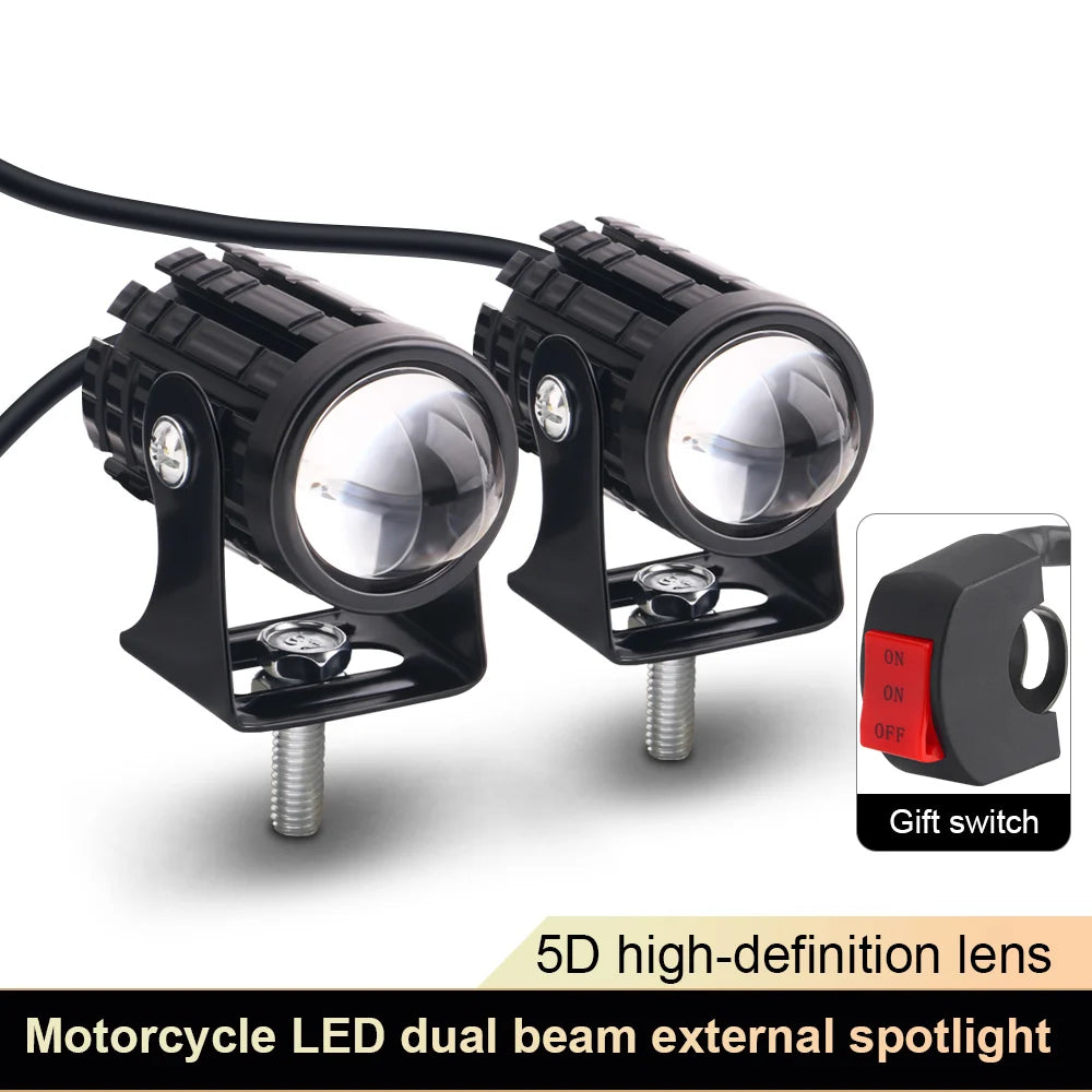 For Headlight Auxiliary Spotlight Lamp ATV Motorcycle MINI Drl