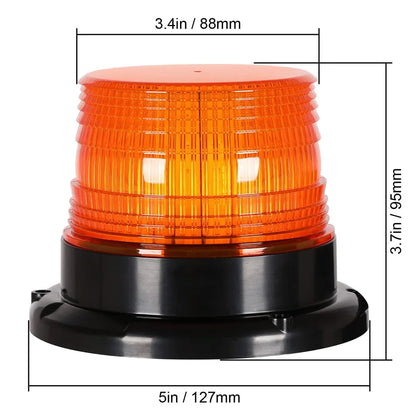 Amber Strobe Circular Flashing Signal Magnetic Roof Emergency