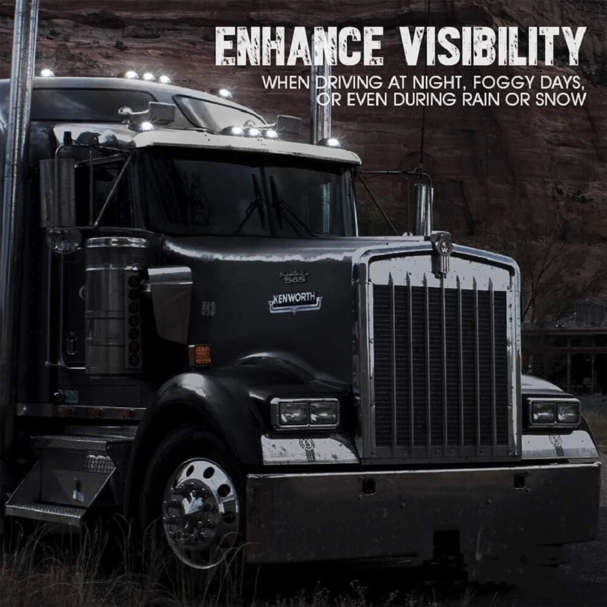 5PCS Solar Powered Cab Vibration Activated Leds Wireless Roof