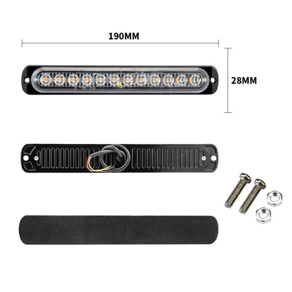 1X Stroboscopes Strobe 12 Flash 12-24v Emergency Flashing Side