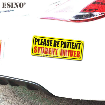 Please Be Patient Student Driver Adhesive Pvc Waterproof Sticker