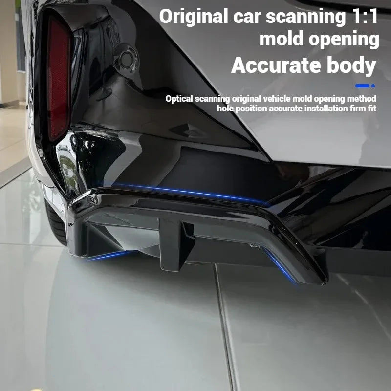 For BMW 5 Series I5 G60 Black Rear Bumper Diffuser Tail Lip Side