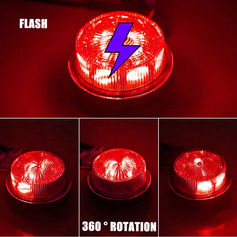 For Offroad 2.5inch Trailer Round Tail W Flash 360 Rotating Side