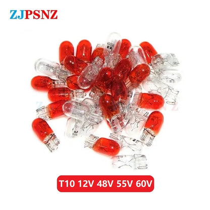 T10 12V 48v-55v-60v Bulb Inserted Bubble Halogen Warm Warning