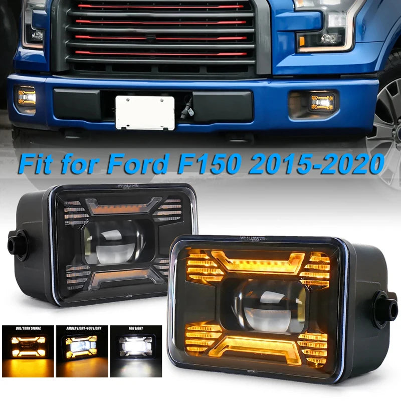 For Ford F150 2015-2020 Daytime Running 1pair 4.5 Inch Front Fog
