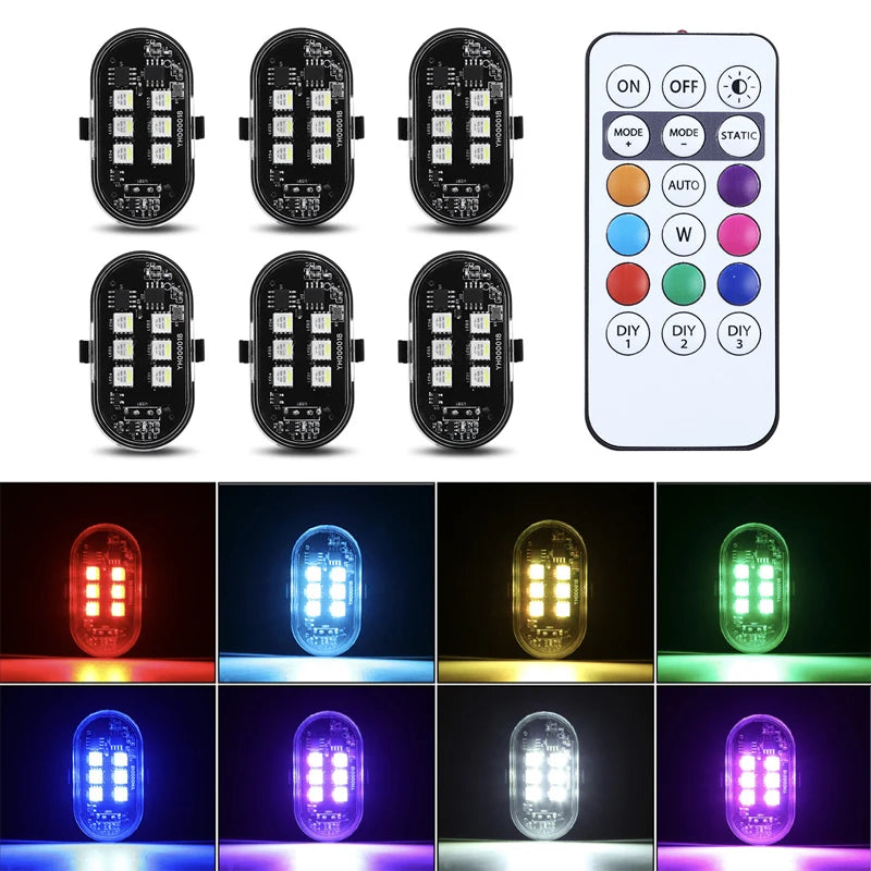 RGB Strobe Motorcycle Flash Position Wireless Aircraft Airplane