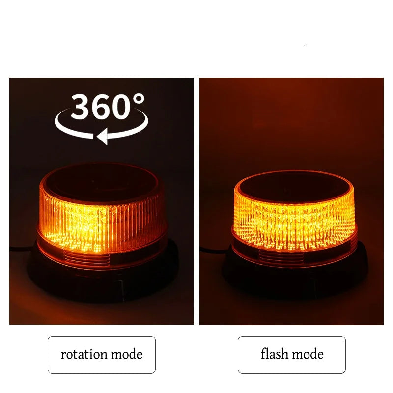 Solar Magnetic Flash Truck Roof Beacon Wireless Emergency Strobe