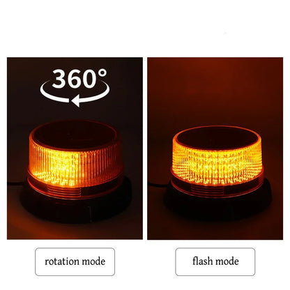 Solar Magnetic Flash Truck Roof Beacon Wireless Emergency Strobe