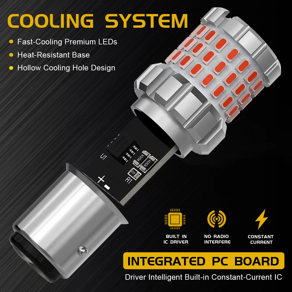 Bmtxms 2PC Super Red 1157 bay15d P21 5W Motorcycle