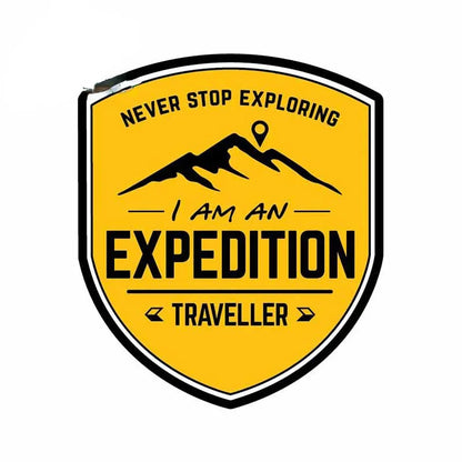 13CM Expedition Travel Sticker Never Stop Exploring Decal Jdm