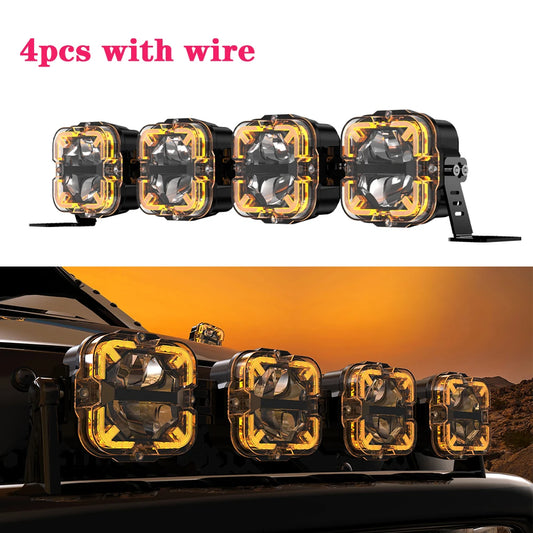 7PCS Work Bar Jeep Truck Pickup Boat SUV Off